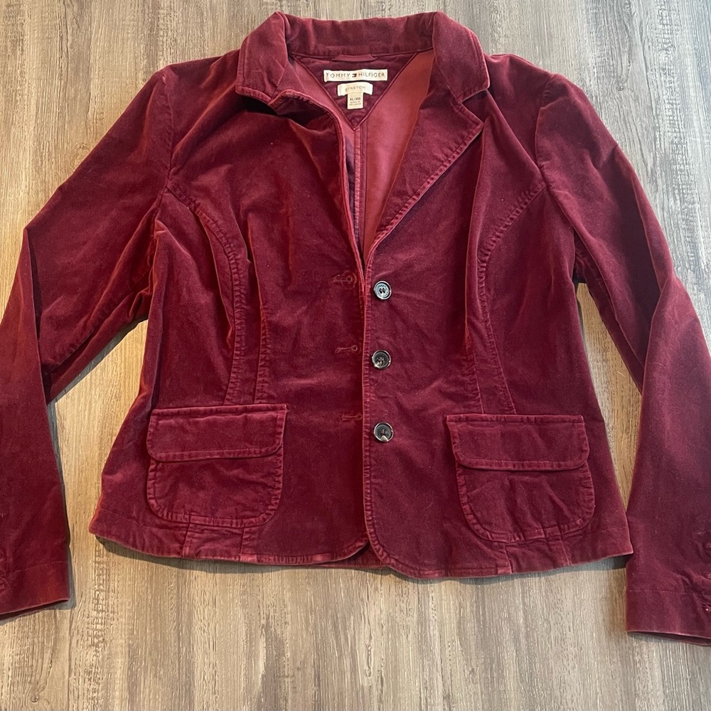 Tommy Hilfiger Red Corduroy Blazer